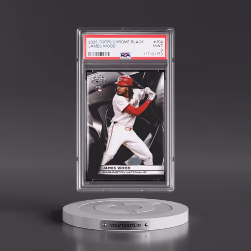 2025 Topps Chrome Black #104 James Wood (PSA 9 MINT)