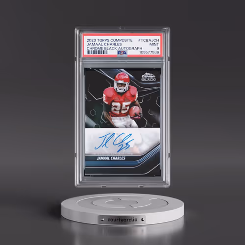 2023 Topps Composite Topps Chrome Black Autographs #TCBAJCH Jamaal Charles (PSA 9 MINT)