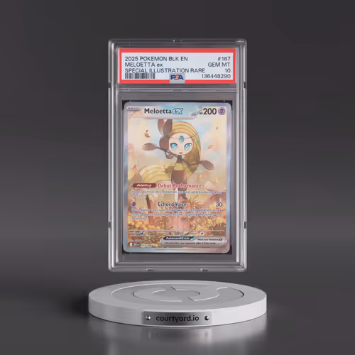 2025 Pokémon Blk EN-Black Bolt #167 Meloetta EX - Holo Special Illustration Rare (PSA 10 GEM MINT)
