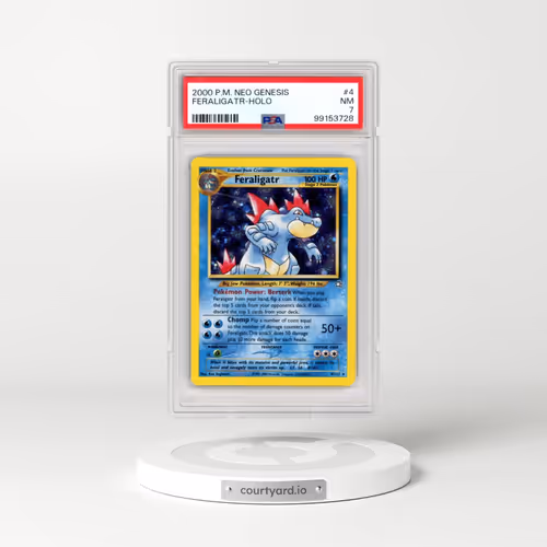 2000 Pokémon Neo Genesis #4 Feraligatr - Holo (PSA 7 NM)