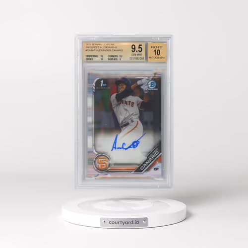 2019 Bowman Chrome Prospects Autographs #CPAAC Alexander Canario (BGS 9.5 GEM MINT)