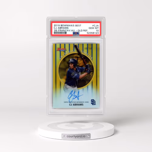 2019 Bowman's Best 1999 Franchise Favorites Autographs #CJA CJ Abrams - Gold Refractor (PSA 10 GEM M