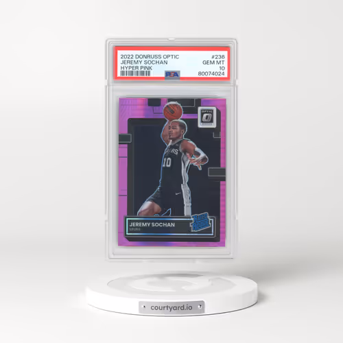 2022 Panini Donruss Optic #236 Jeremy Sochan - Hyper Pink (PSA 10 GEM MINT)