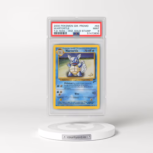 2000 Pokémon Game Promo #63 Wartortle - Top Deck Magazine w/Wizards Gold Stamp (PSA 9 MINT)