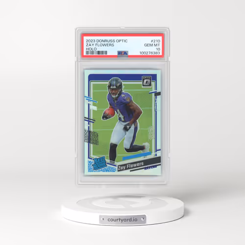 2023 Panini Donruss Optic #210 Zay Flowers - Holo (PSA 10 GEM MINT)