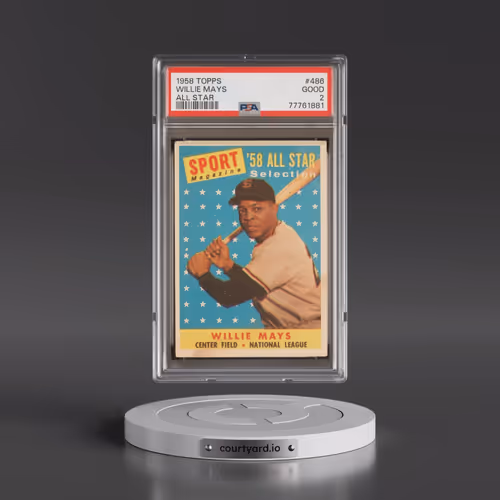 1958 Topps #486 Willie Mays - All Star (PSA 2 GOOD)