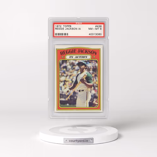 1972 Topps #436 Reggie Jackson - In Action (PSA 8 NM-MT)