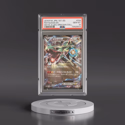 2016 Pokémon Mythical & Legendary Dream Shine Collection #034 Rayquaza EX - 1st Edition Holo (PSA 10