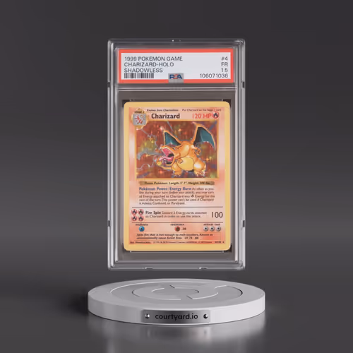 1999 Pokémon Game #4 Charizard - Holo Shadowless (PSA 1.5 FR)