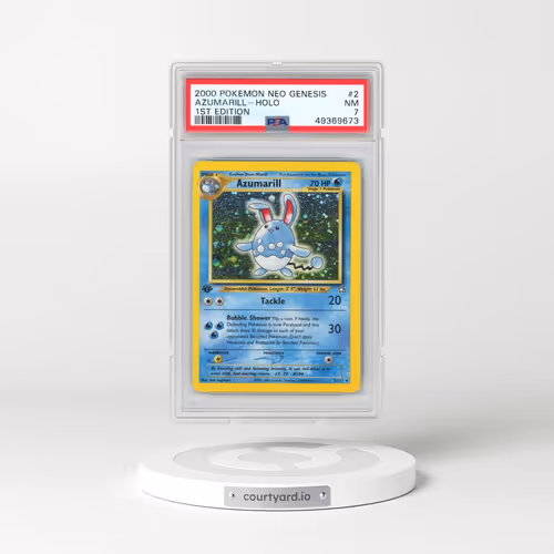 2000 Pokémon Neo Genesis #2 Azumarill - 1st Edition Holo (PSA 7 NM)