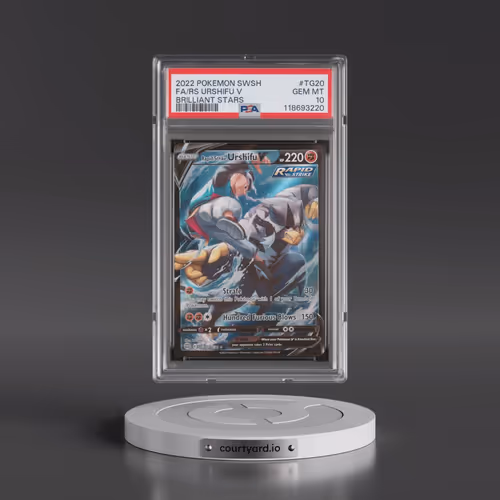 2022 Pokémon Sword & Shield Brilliant Stars #TG20 Rapid Strike Urshifu V - Holo Full Art (PSA 10 GEM