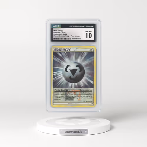 2010 Undaunted #80/90 Metal Energy - Player Rewards Program Poké League (CGC 10 GEM MINT)