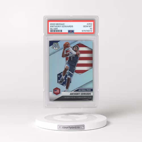 2020 Panini Mosaic #252 Anthony Edwards - Silver (PSA 10 GEM MINT)