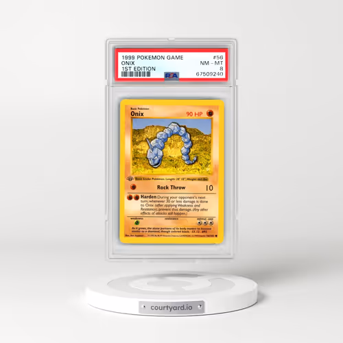 1999 Pokémon Game #56 Onix - 1st Edition (PSA 8 NM-MT)