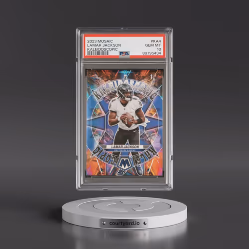 2023 Panini Mosaic Kaleidoscopic #KA4 Lamar Jackson (PSA 10 GEM MINT)