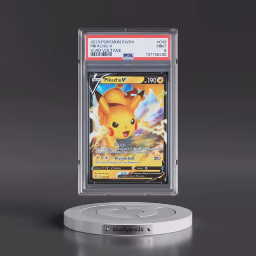 2020 Pokémon Sword & Shield Vivid Voltage #043 Pikachu V - Holo (PSA 9 MINT)