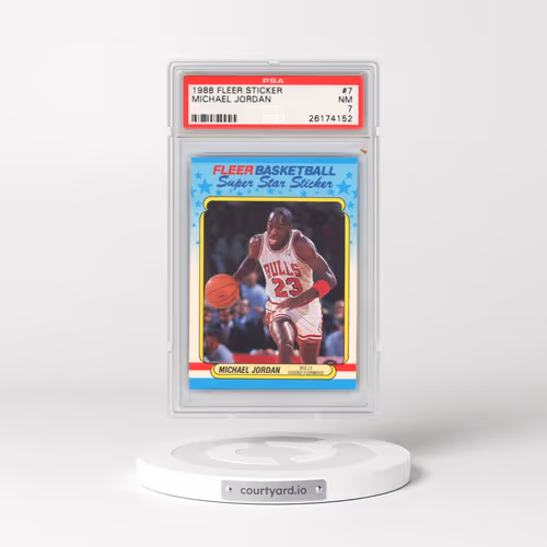 1988 Fleer Sticker #7 Michael Jordan (PSA 7 NM)