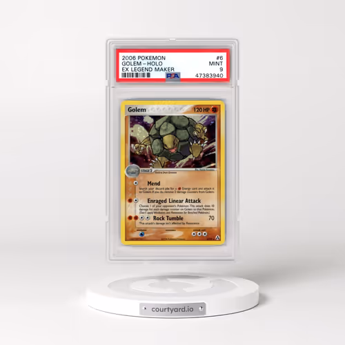 2006 Pokémon EX Legend Maker #6 Golem - Holo (PSA 9 MINT)