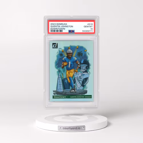 2023 Panini Donruss Downtown! #D16 Quentin Johnston (PSA 10 GEM MINT)