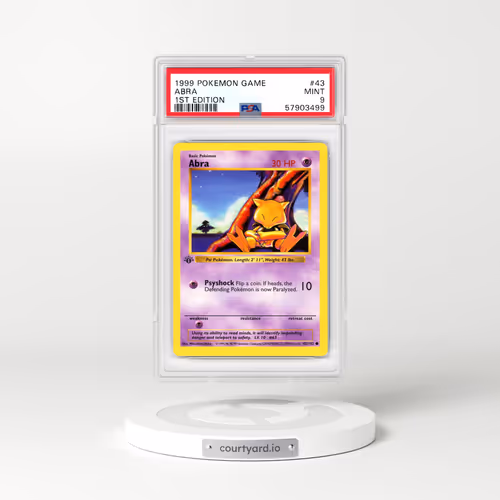 1999 Base Set #43 Abra - 1st Edition 1st Edition (PSA 9 MINT)