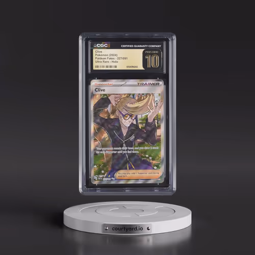 2024 Pokémon Paf EN-Paldean Fates #227 Clive - Ultra Rare (CGC 10 PRISTINE)