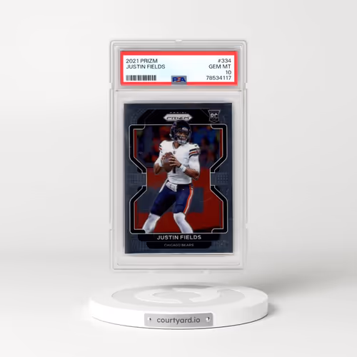 2021 Panini Prizm #334 Justin Fields (PSA 10 GEM MINT)