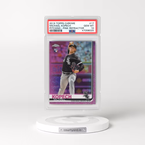2019 Topps Chrome #17 Michael Kopech - Pitching-Pink Refractor (PSA 10 GEM MINT)