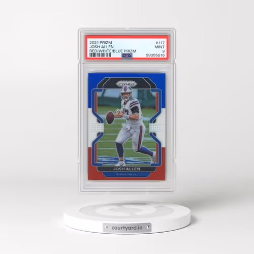 2021 Panini Prizm #117 Josh Allen - Red/White/Blue Prizm (PSA 9 MINT)