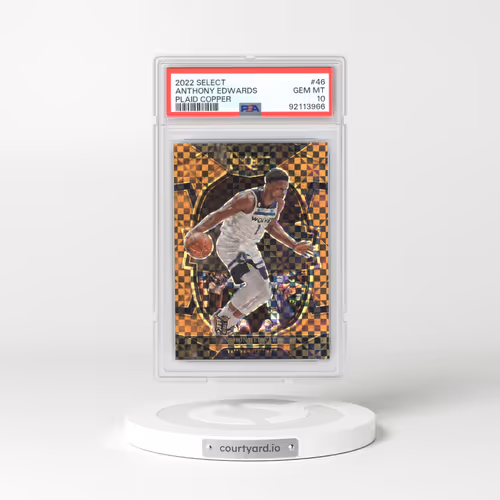 2022 Panini Select #46 Anthony Edwards - Plaid Copper (PSA 10 GEM MINT)