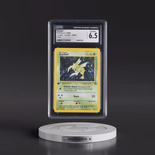 1999 Jungle #10/64 Scyther - 1st Edition Holo (CGC 6.5 EX-NM+)