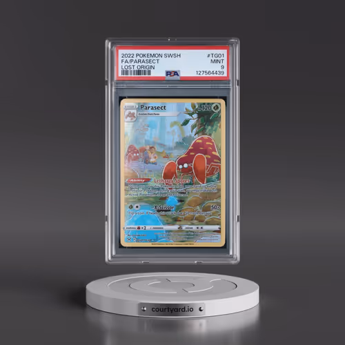 2022 Pokémon Sword & Shield Lost Origin #TG01 Parasect - Full Art (PSA 9 MINT)