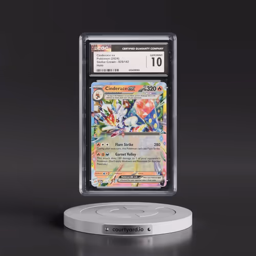 2024 Pokémon Scr EN-Stellar Crown #028 Cinderace EX - Holo (CGC 10 GEM MINT)