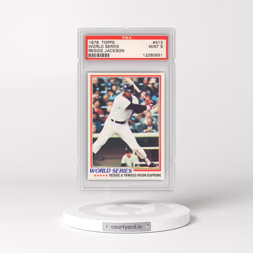 1978 Topps #413 World Series - Reggie Jackson (PSA 9 MINT)