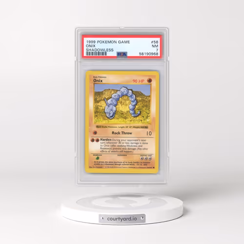 1999 Pokémon Game #56 Onix - Shadowless (PSA 7 NM)