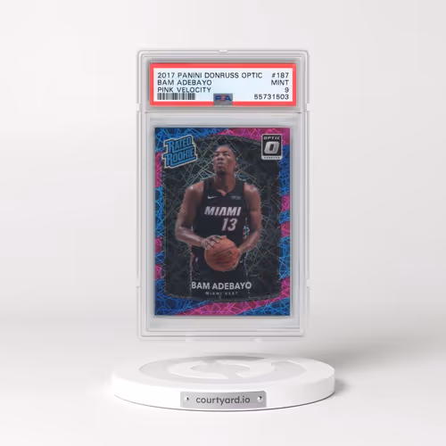 2017 Panini Donruss Optic #187 Bam Adebayo - Pink Velocity (PSA 9 MINT)