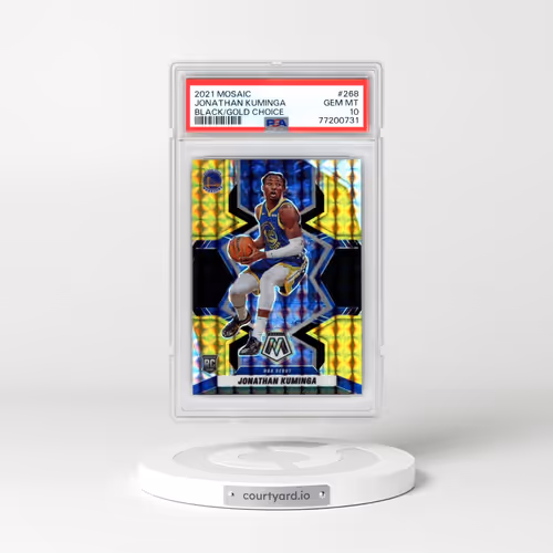 2021 Panini Mosaic #268 Jonathan Kuminga - Black/Gold Choice (PSA 10 GEM MINT)