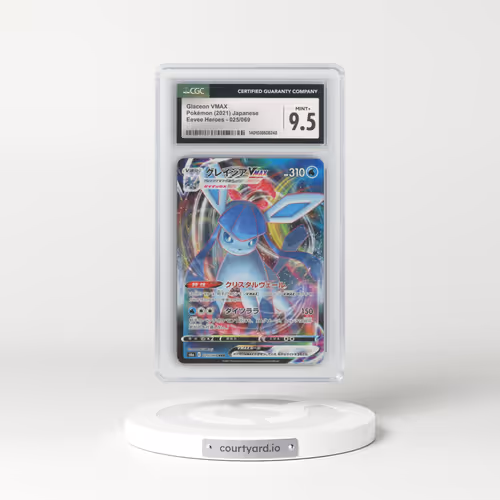 2021 Eevee Heroes #025/069 Glaceon VMAX - Holo (CGC 9.5 MINT+)