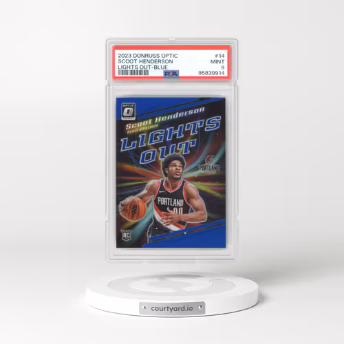 2023 Panini Donruss Optic Lights Out #14 Scoot Henderson - Blue (PSA 9 MINT)