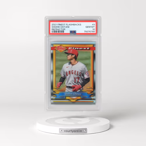 2021 Topps Finest Flashbacks #9 Shohei Ohtani - Refractor (PSA 10 GEM MINT)