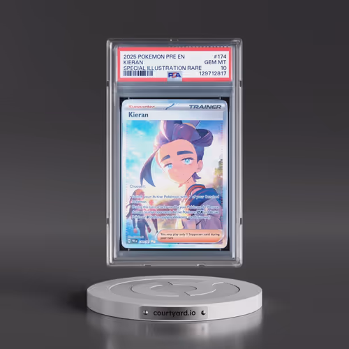 2025 Pokémon Pre EN-Prismatic Evolutions #174 Kieran - Special Illustration Rare (PSA 10 GEM MINT)