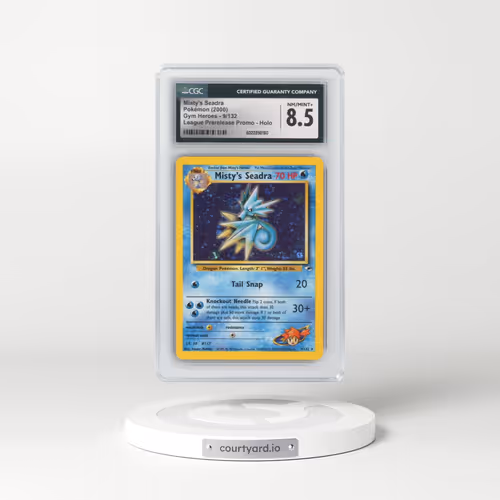 2000 Gym Heroes #9/132 Misty's Seadra - League Prerelease Promo (CGC 8.5 NM-MT+)