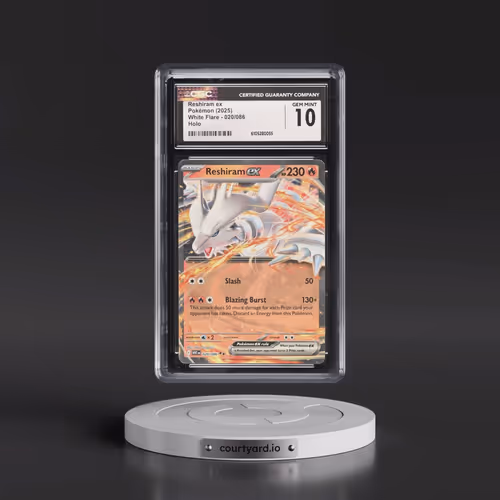 2025 White Flare - WHT EN #020/086 Reshiram ex - Holo (CGC 10 GEM MINT)