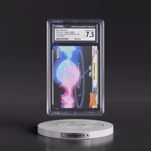 1999 Pokémon the First Movie #36 Ash's Sacrifice - First Print (Blue Topps Logo) (CGC 7.5 NM+)
