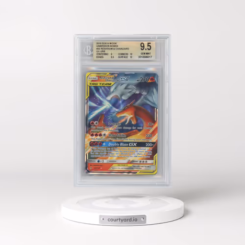 2019 Unbroken Bonds #20 Reshiram & Charizard GX - Holo (BGS 9.5 GEM MINT)
