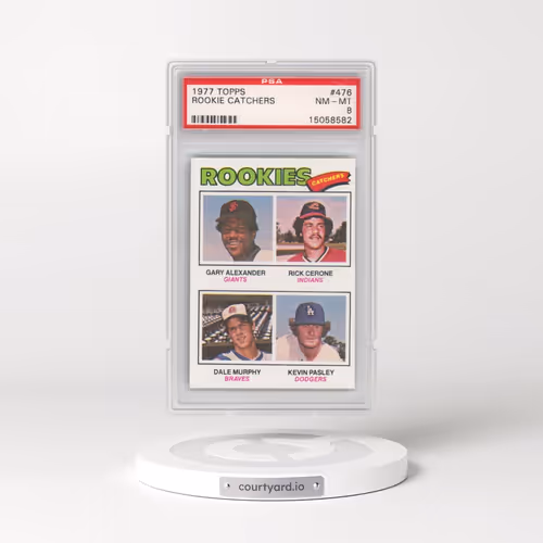 1977 Topps #476 Rookie Catchers (PSA 8 NM-MT)