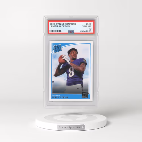 2018 Panini Donruss #317 Lamar Jackson (PSA 10 GEM MINT)
