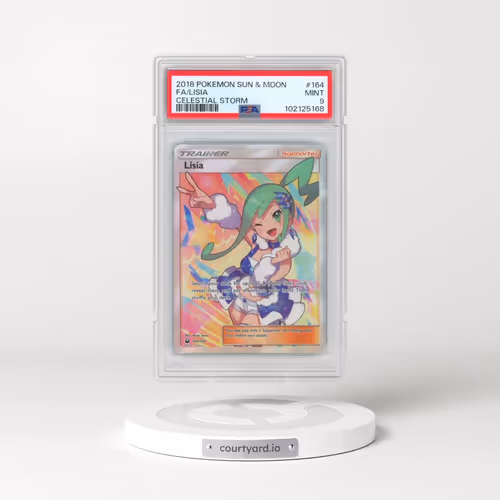 2018 Pokémon Sun & Moon Celestial Storm #164 Lisia - Full Art (PSA 9 MINT)