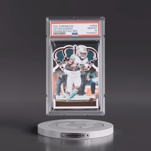 2021 Panini Chronicles Crown Royale #CR26 Jaylen Waddle - Red (PSA 10 GEM MINT)