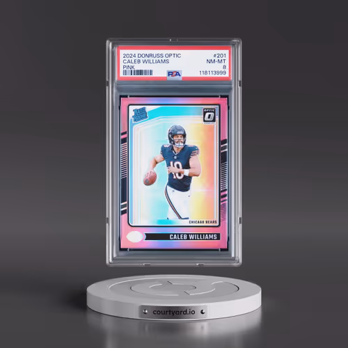 2024 Panini Donruss Optic #201 Caleb Williams - Pink (PSA 8 NM-MT)