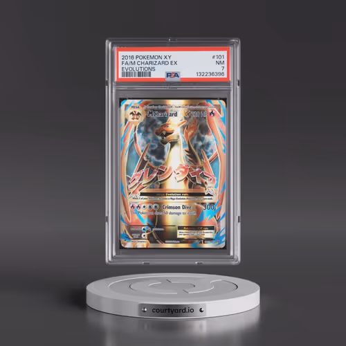 2016 Pokémon XY Evolutions #101 M Charizard EX - Holo Full Art (PSA 7 NM)